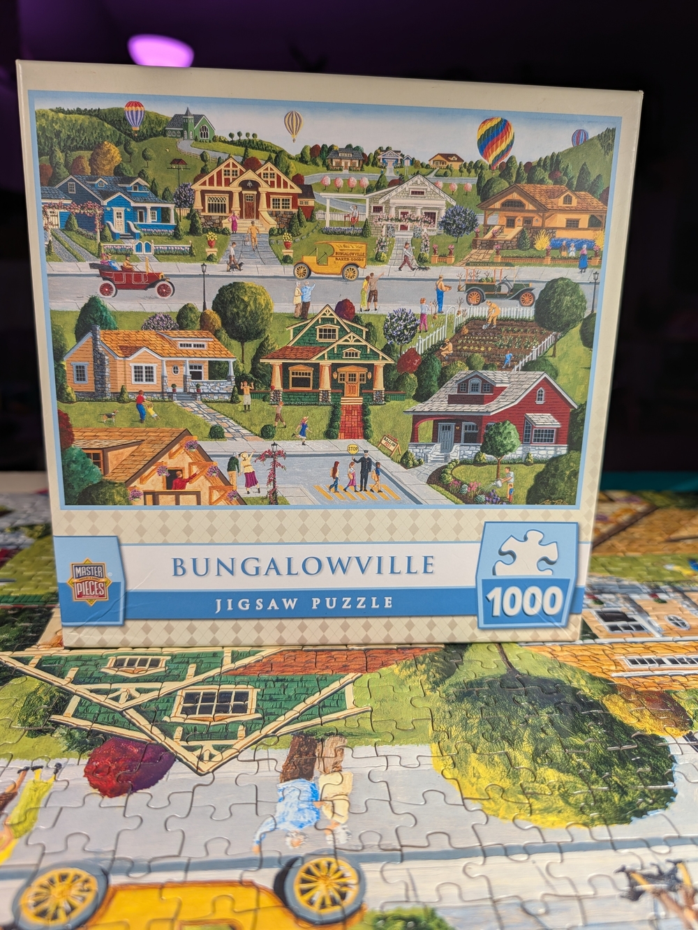 Bungalowville 1000-Piece Jigsaw Puzzle - Colorful Village Scene